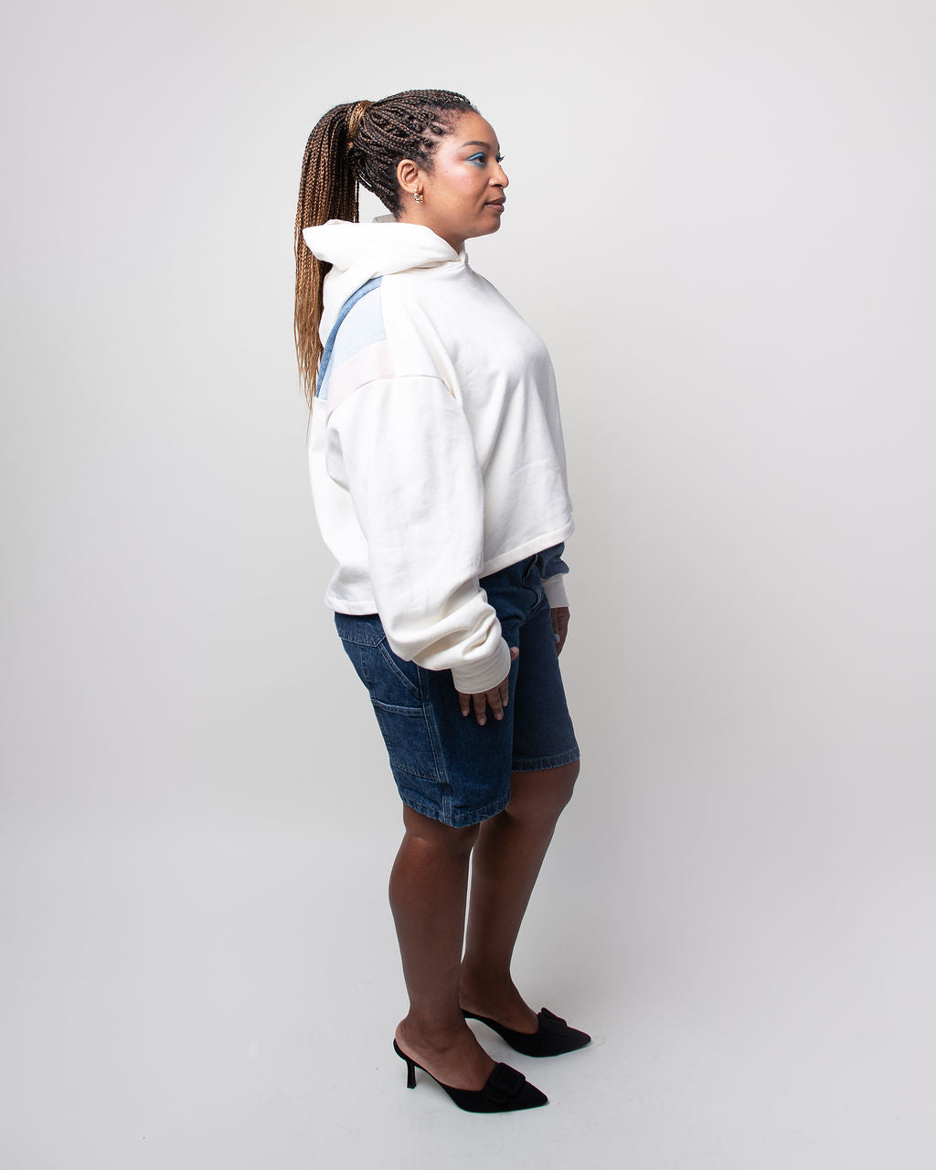 Pastel Pop Cropped Hoodie