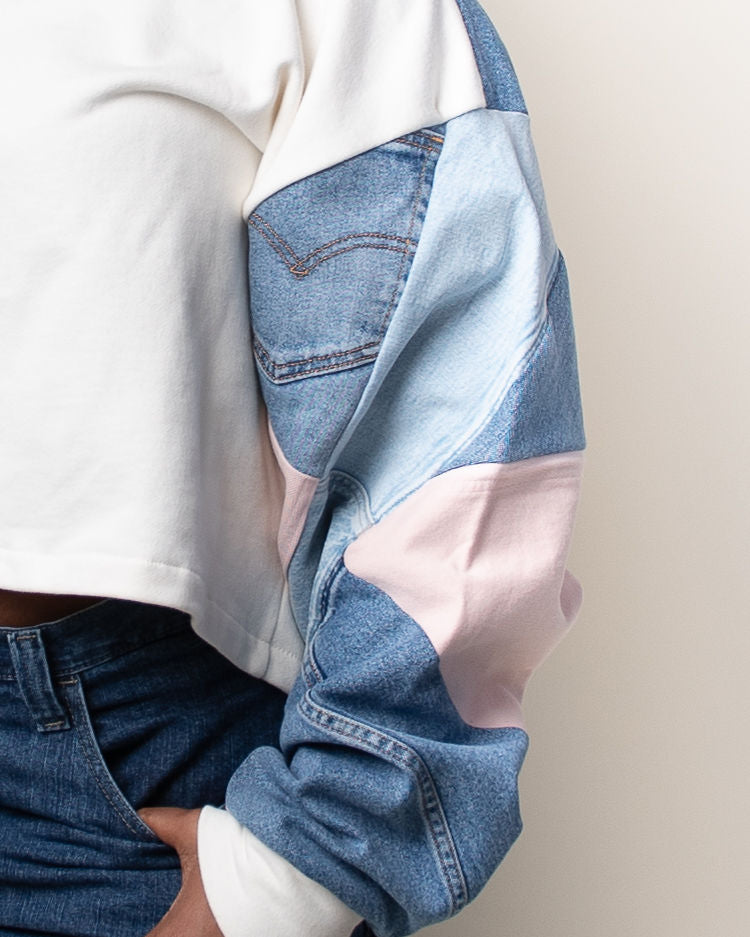Pastel Pop Cropped Hoodie