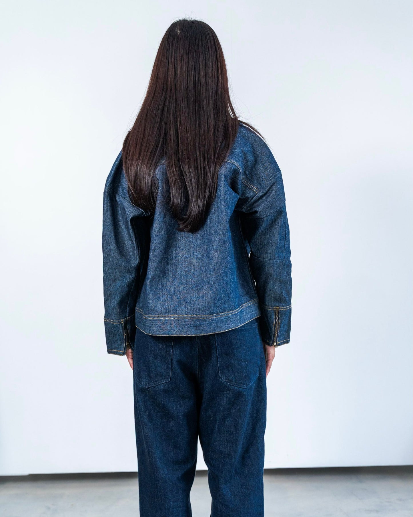 Textured Raw Denim Jacket