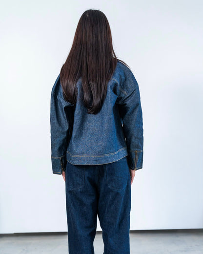Textured Raw Denim Jacket
