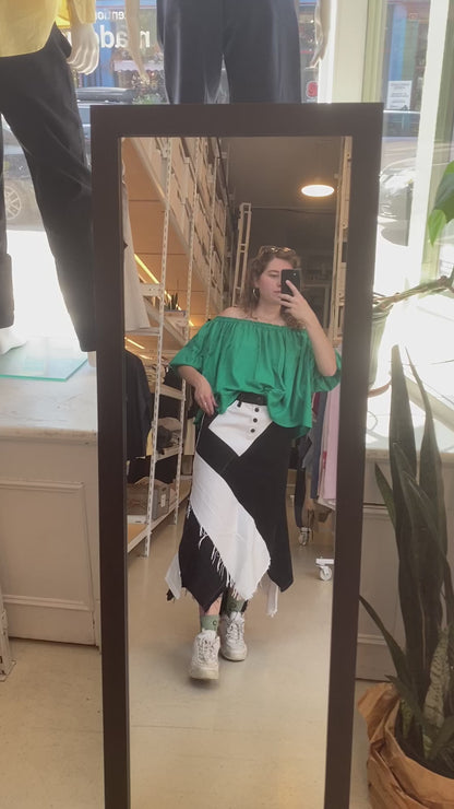 Patchwork Black & White Skirt